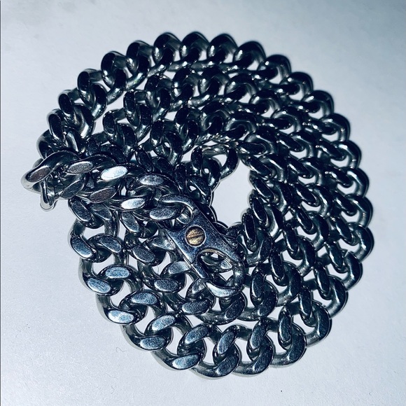 18k stainless steel made in Italy OTC Cuban Link Silver chain. - Picture 9 of 14